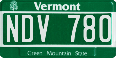 VT license plate NDV780