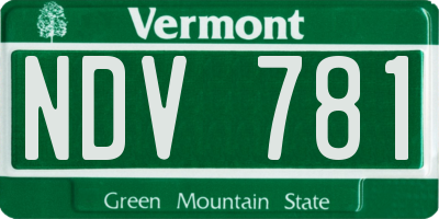 VT license plate NDV781