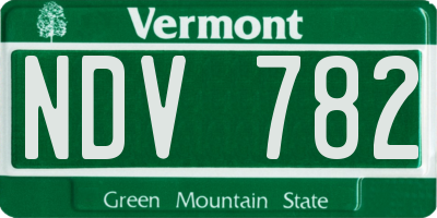 VT license plate NDV782