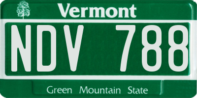 VT license plate NDV788