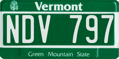 VT license plate NDV797