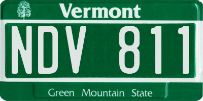 VT license plate NDV811