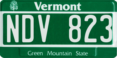 VT license plate NDV823