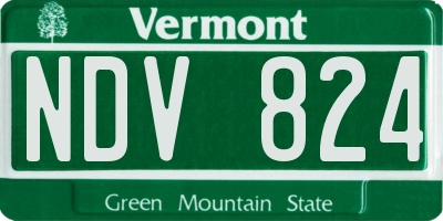 VT license plate NDV824