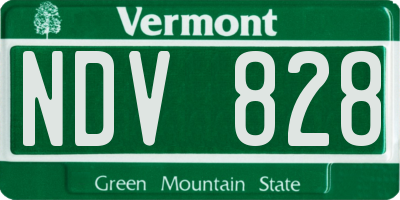 VT license plate NDV828