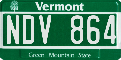 VT license plate NDV864