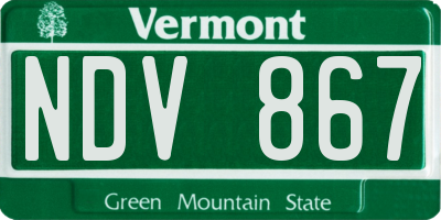 VT license plate NDV867
