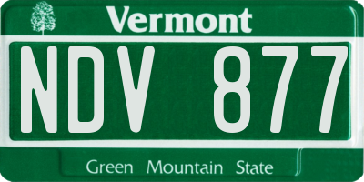 VT license plate NDV877