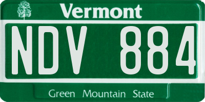 VT license plate NDV884