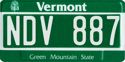 VT license plate NDV887
