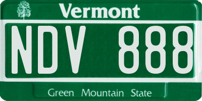 VT license plate NDV888