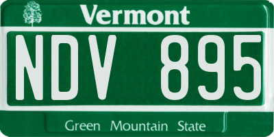 VT license plate NDV895