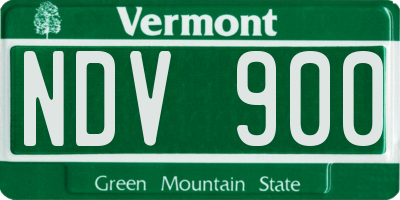 VT license plate NDV900