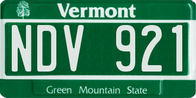 VT license plate NDV921