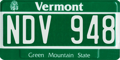 VT license plate NDV948
