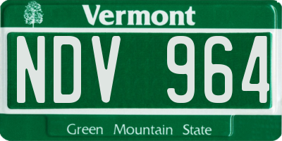 VT license plate NDV964