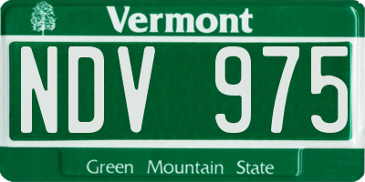 VT license plate NDV975
