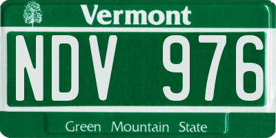 VT license plate NDV976