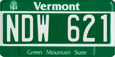 VT license plate NDW621