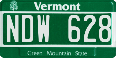 VT license plate NDW628