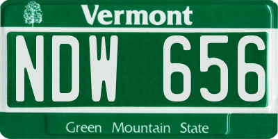 VT license plate NDW656