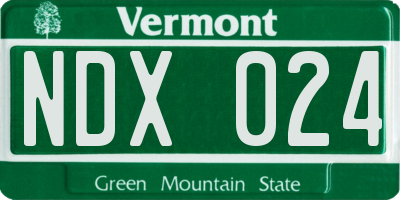 VT license plate NDX024
