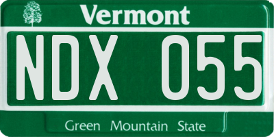 VT license plate NDX055