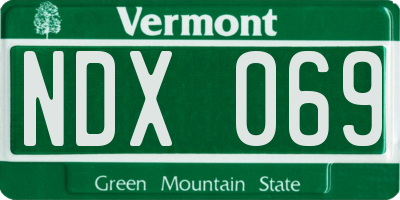 VT license plate NDX069