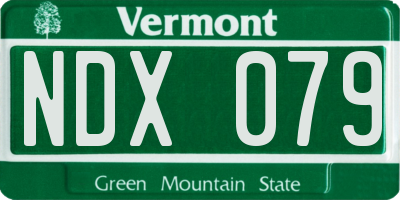 VT license plate NDX079