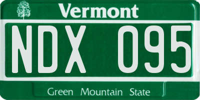 VT license plate NDX095