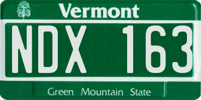 VT license plate NDX163
