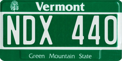 VT license plate NDX440