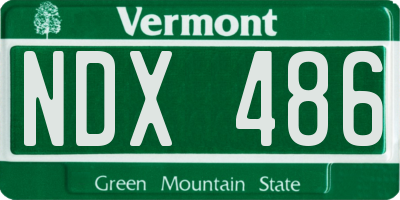 VT license plate NDX486