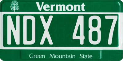 VT license plate NDX487