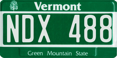 VT license plate NDX488