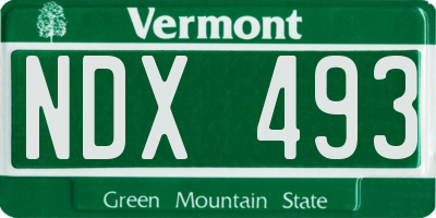 VT license plate NDX493
