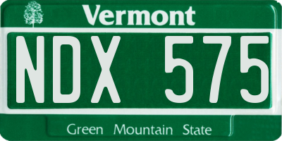 VT license plate NDX575