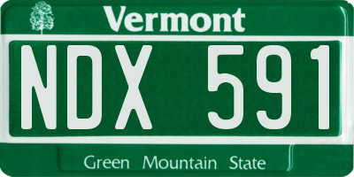 VT license plate NDX591