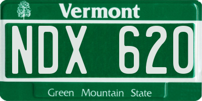 VT license plate NDX620