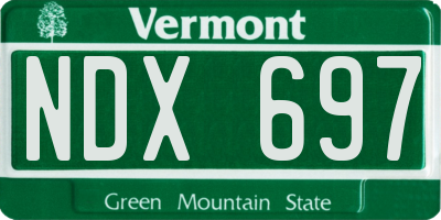 VT license plate NDX697