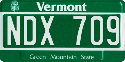 VT license plate NDX709