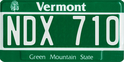VT license plate NDX710
