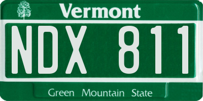 VT license plate NDX811