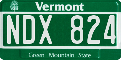 VT license plate NDX824