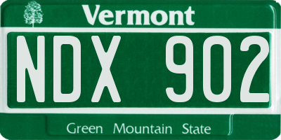 VT license plate NDX902