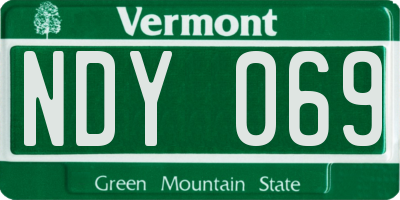 VT license plate NDY069
