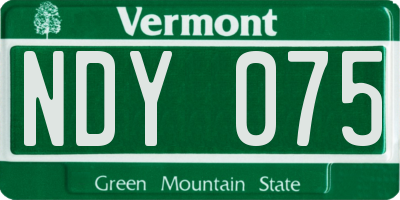 VT license plate NDY075