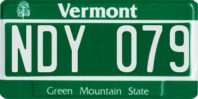 VT license plate NDY079