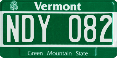 VT license plate NDY082