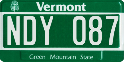 VT license plate NDY087